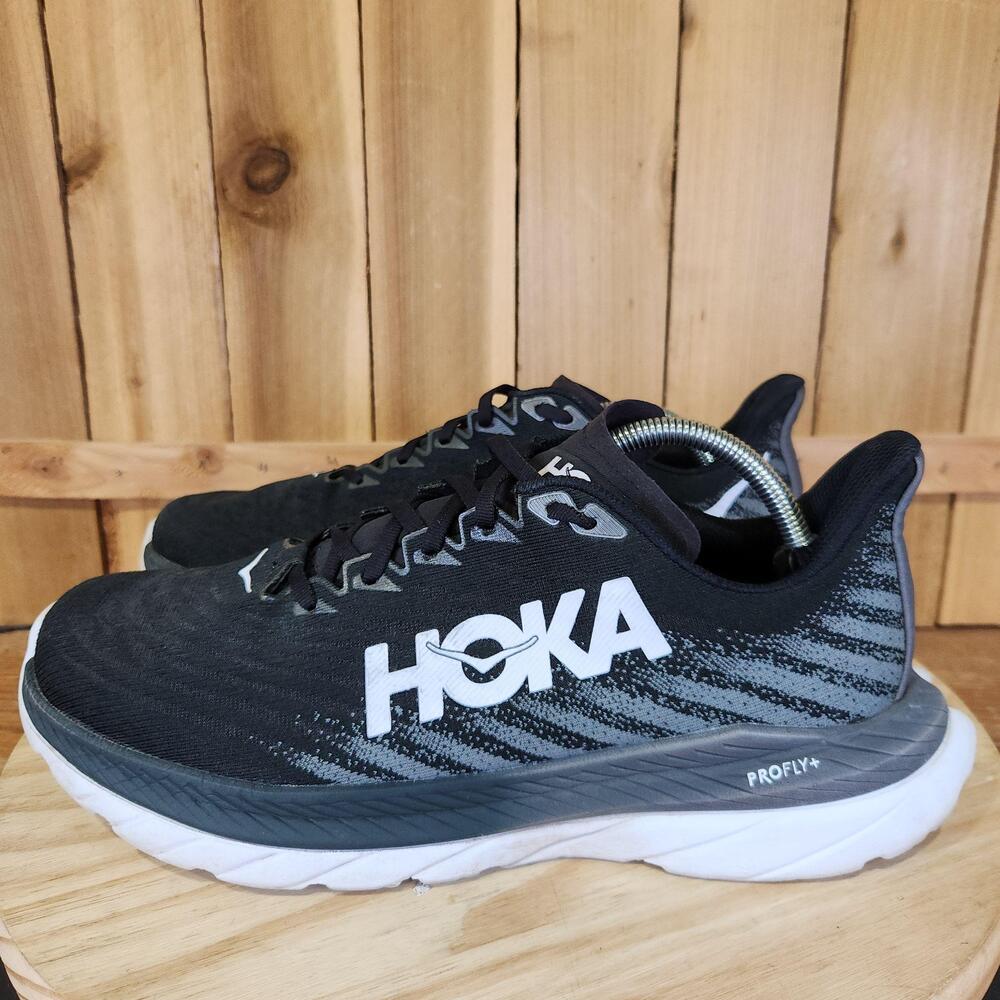 Hoka One One Mach 5 Shoes Mens 10.5 Black Mesh Road Running Sneakers Athletic